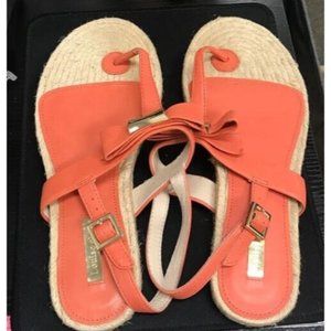 LOUISE ET CIE Women's Orange Bow Sandals SIZE 7 1/2